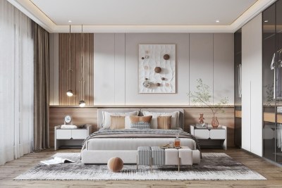 现代卧室3D模型下载